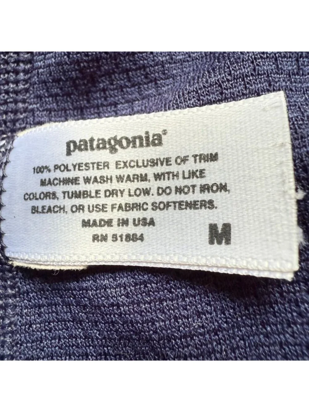 Patagonia Size M Blue Capilene Pull On Midweight Bottoms Baselayer Pants